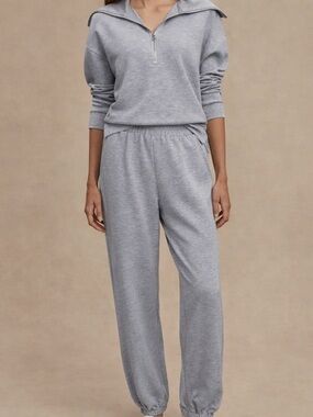 Varley Heather Gray Elastic Cuff Jogger Sweatpants - Cozy Lounge - Size XL